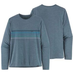 Patagonia Capilene Cool Daily LS Shirt Men’s Small Striped Performance Top